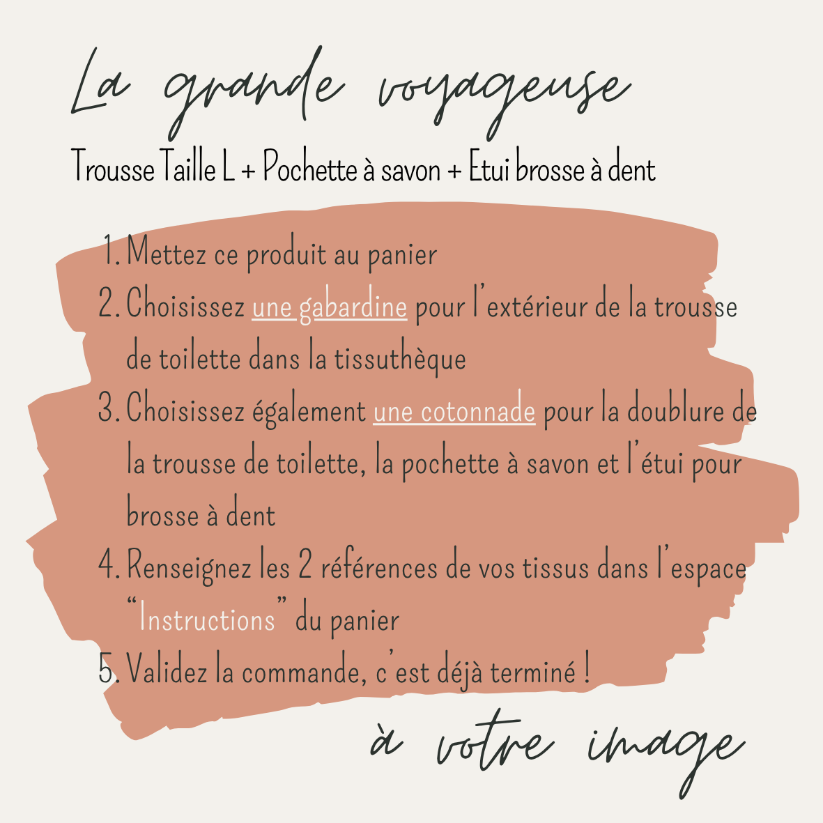 Personnalisation - Collection Set Trousse de toilette